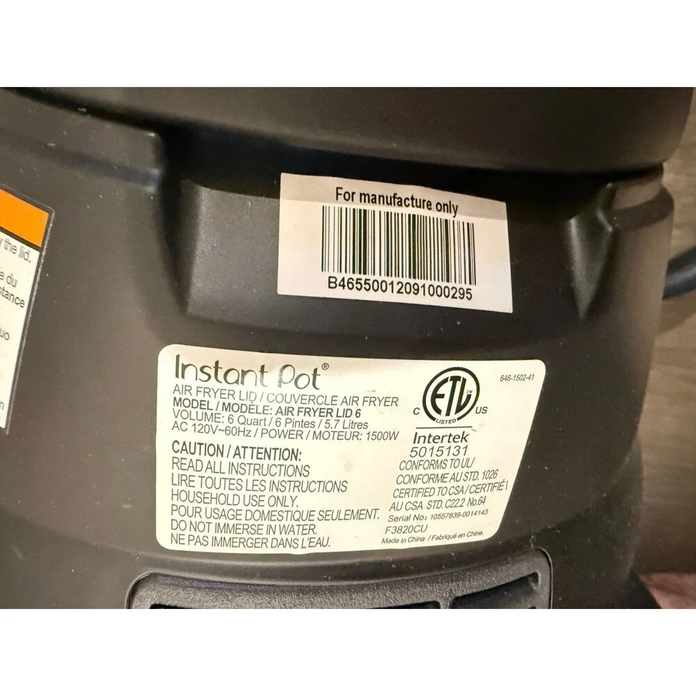 Qulti-Use Air Fryer Lid with Base Compatible with Air Fryer